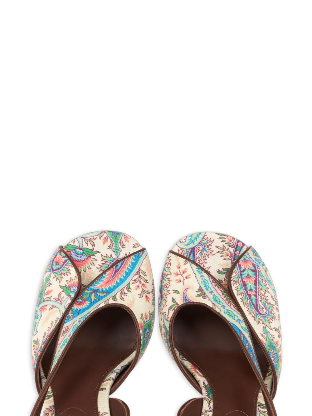 ETRO Sandalen met enkelbandje en print Beige