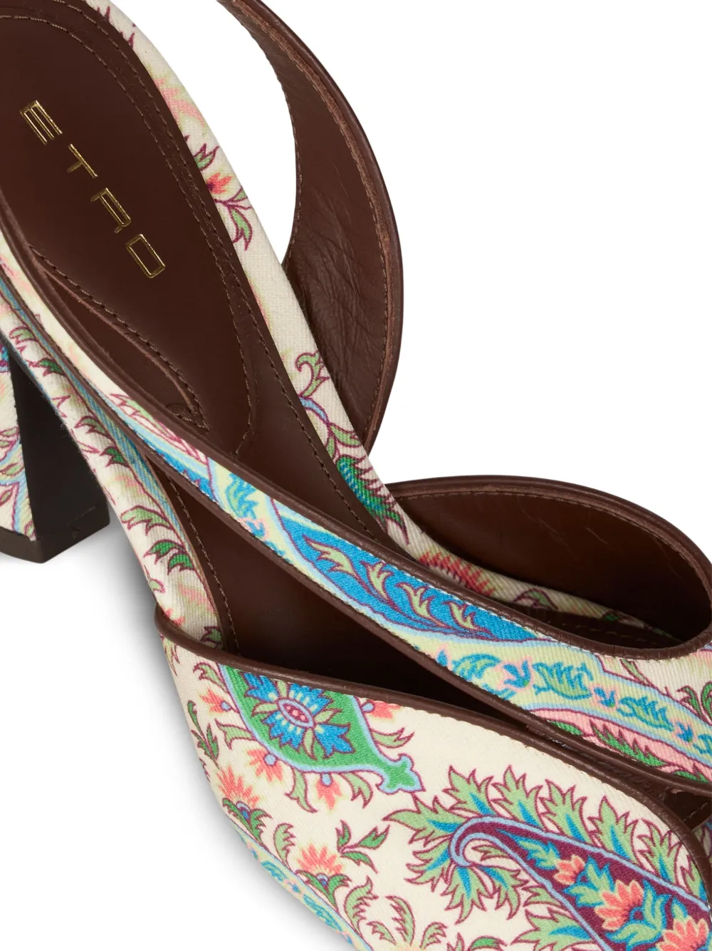 ETRO Sandalen met enkelbandje en print Beige