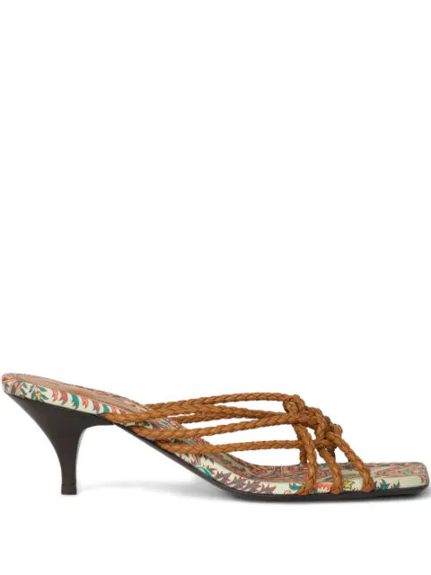 ETRO 45mm woven kitten-heeled sandals