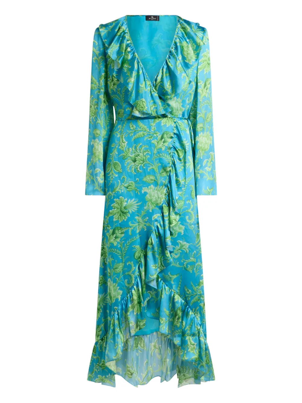 ETRO Abito a fiori con ruches - Blu