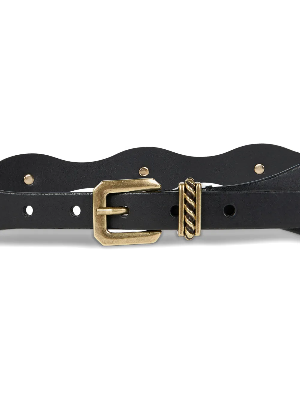 ETRO jewel studs leather belt - Zwart