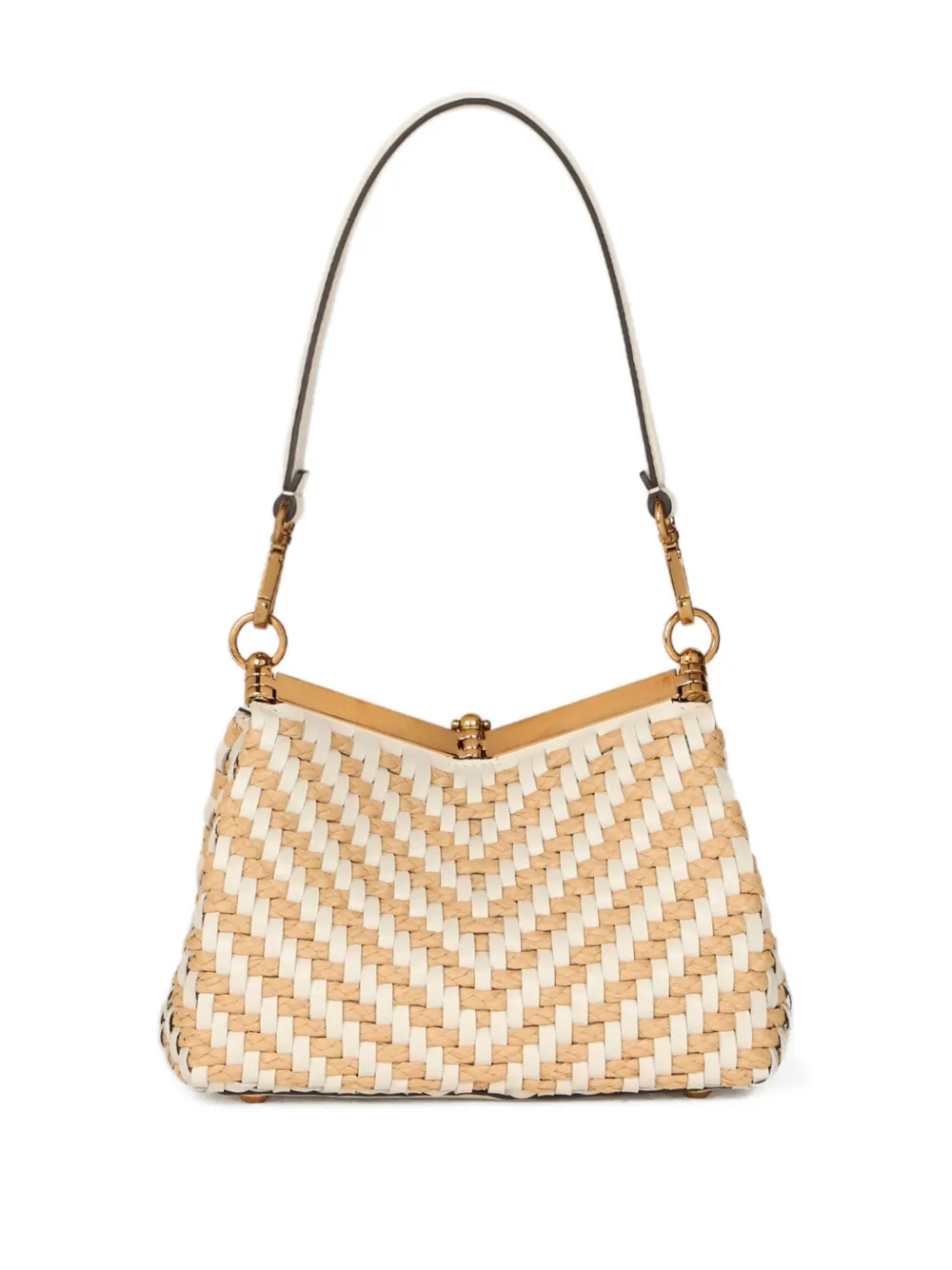 ETRO small Vela woven shoulder bag - Beige