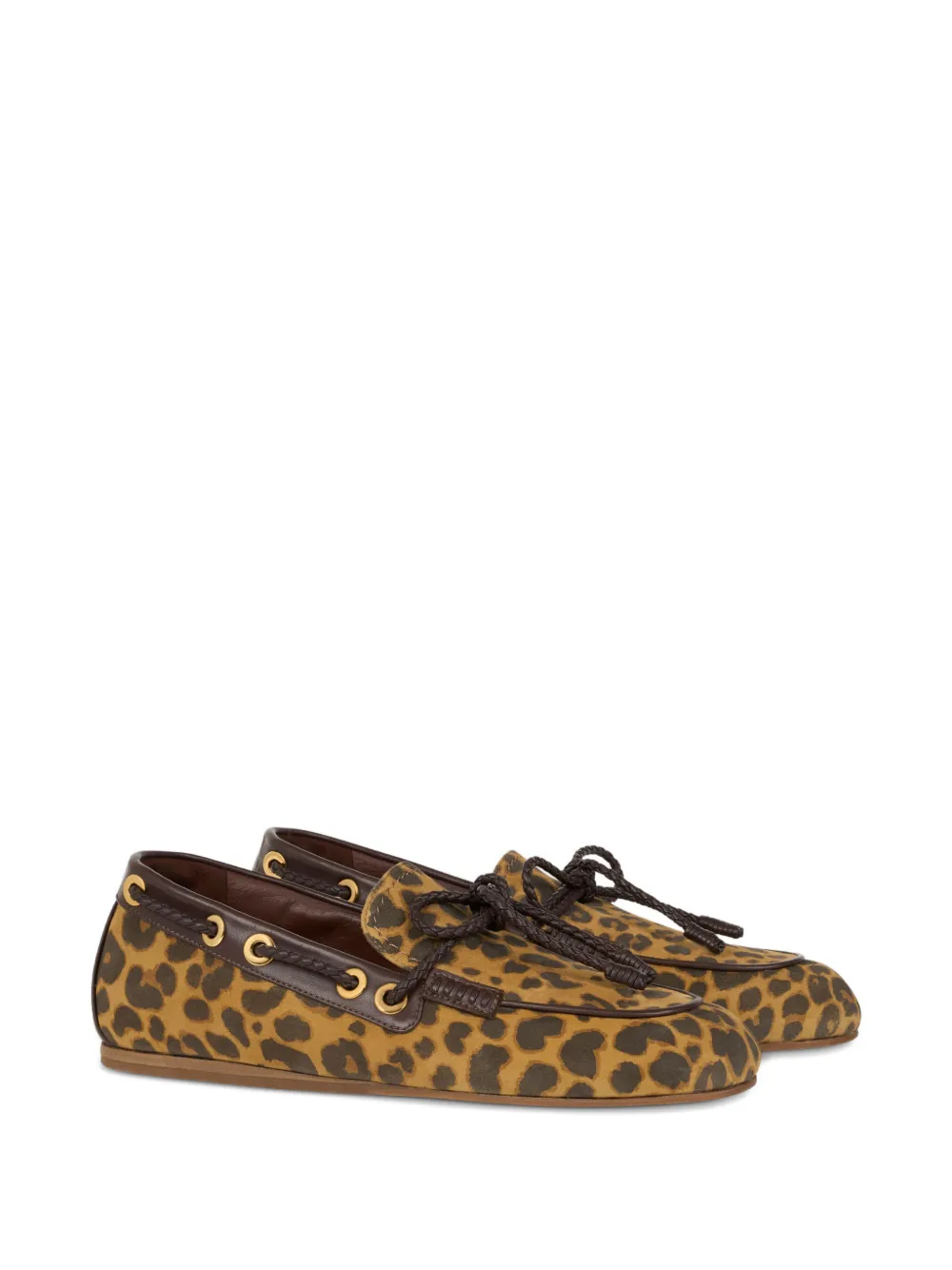 ETRO Loafers met dierenprint - Bruin