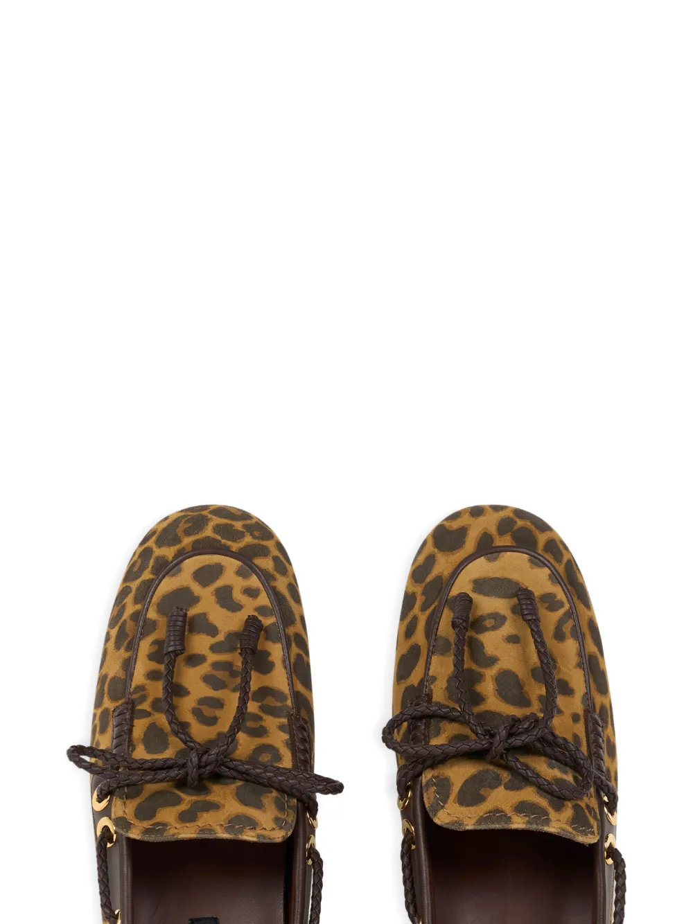 ETRO Loafers met dierenprint Bruin