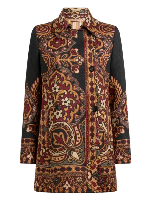 ETRO abrigo con motivo floral en jacquard