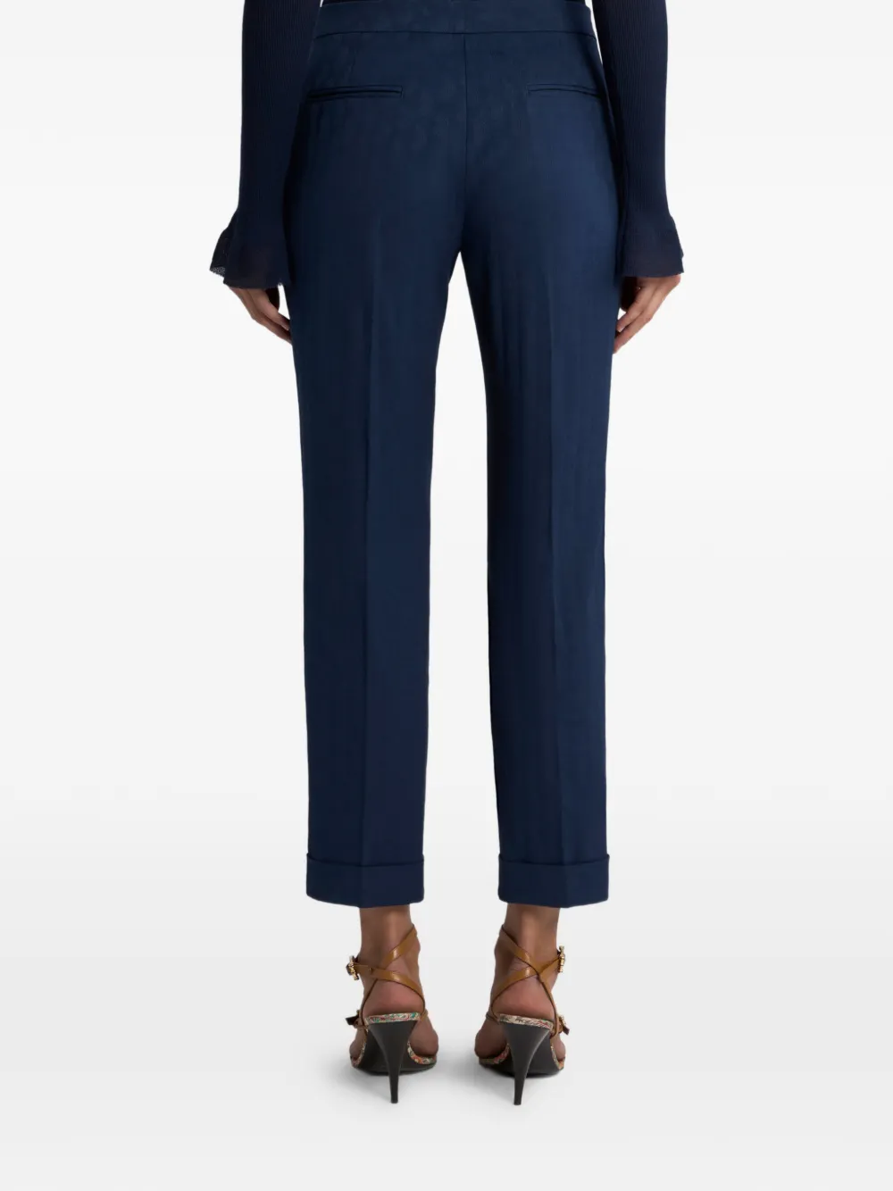 ETRO Cropped broek Blauw