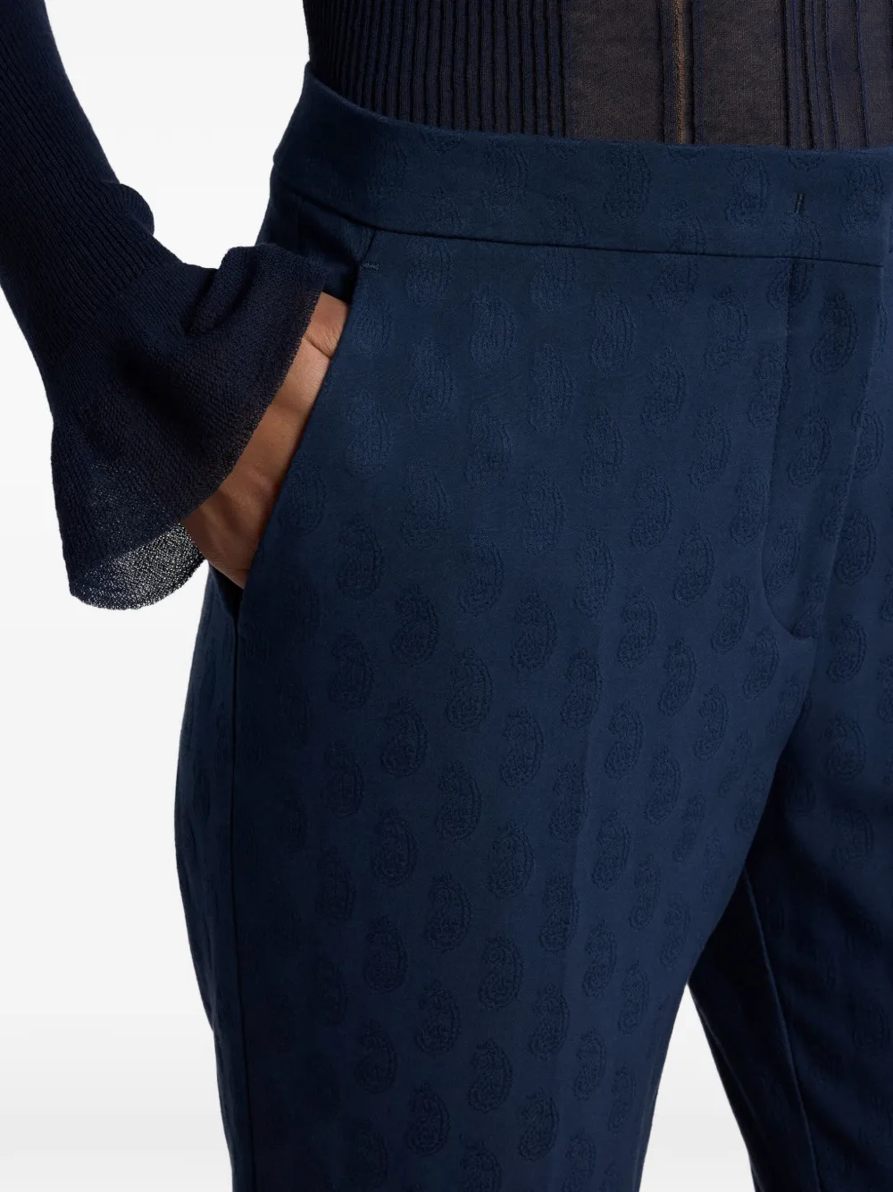 ETRO Cropped broek Blauw
