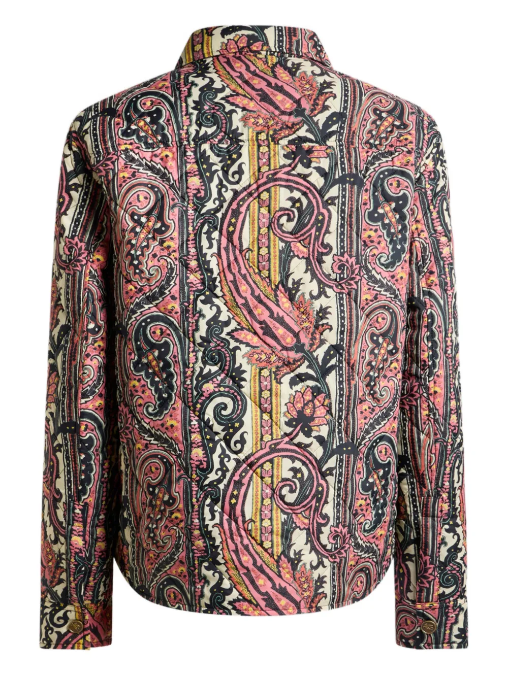  Etro Quilted Paisley Foliage Jacket - Pink 