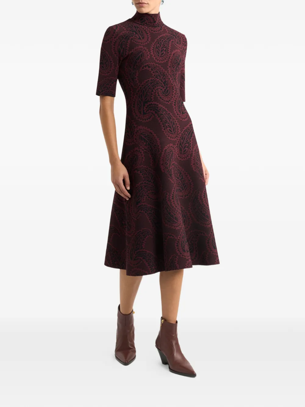 Etro Paisley-motif Midi Dress In Multi