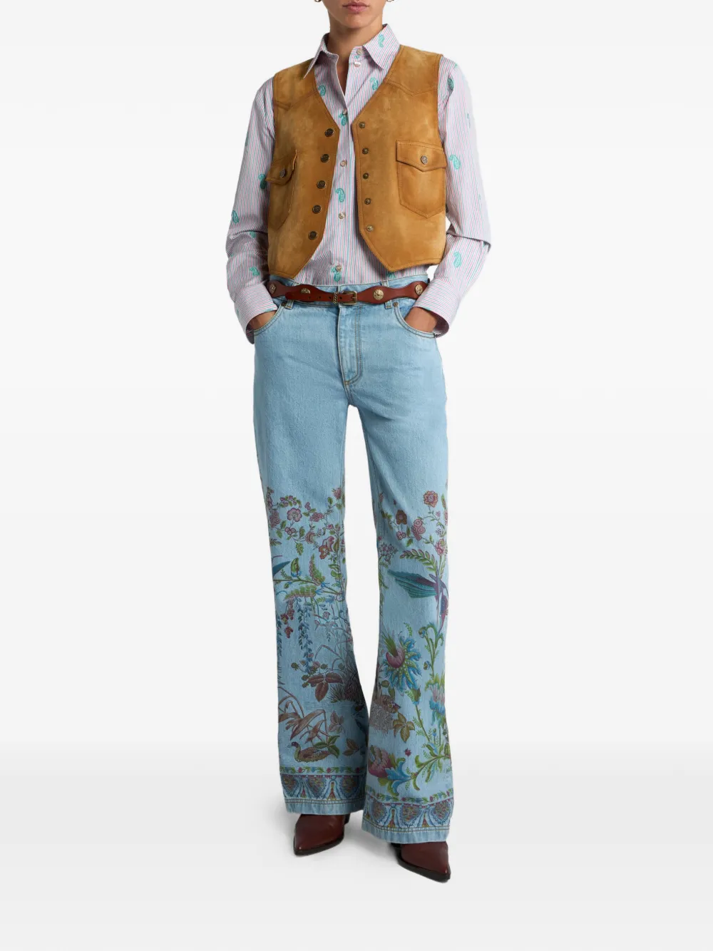 ETRO blouse met borduurwerk Groen