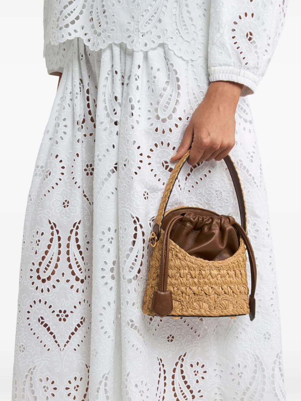 ETRO Saturno kleine bucket-tas Beige