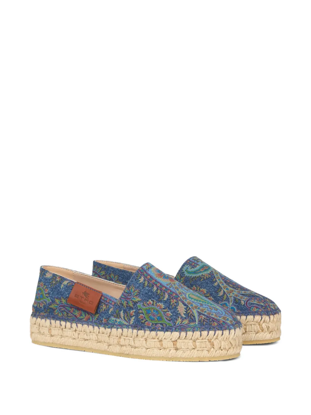 Etro Denim Espadrilles In Multi