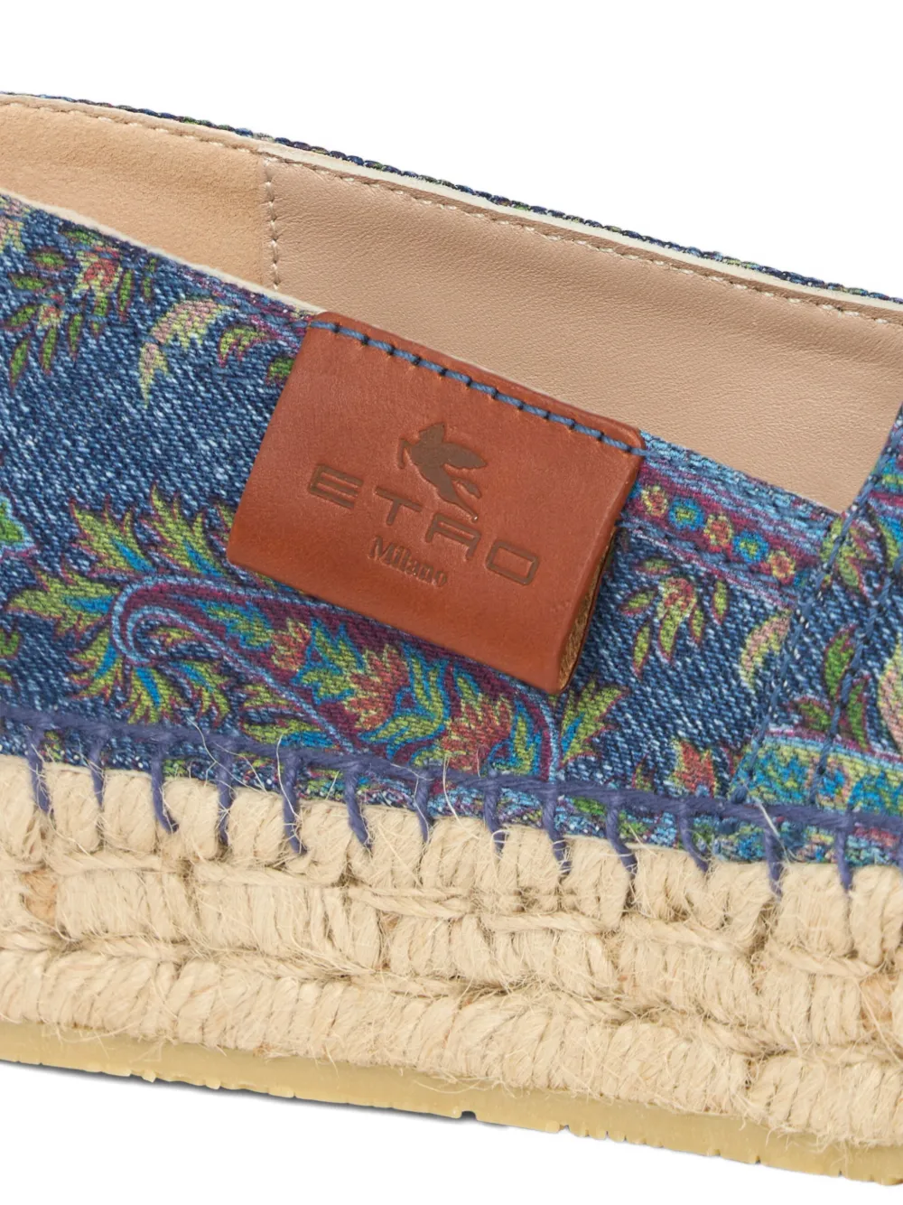 Etro Denim Espadrilles In Multi