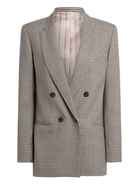 ETRO double-breasted gingham blazer