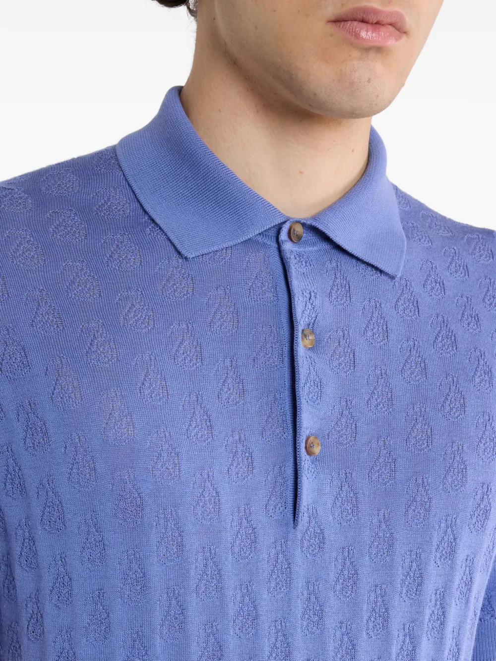 ETRO Poloshirt met paisley-patroon Blauw