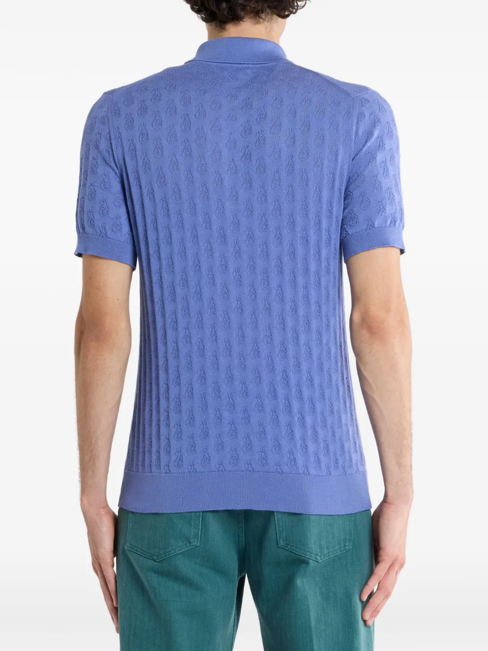 ETRO Poloshirt met paisley-patroon Blauw