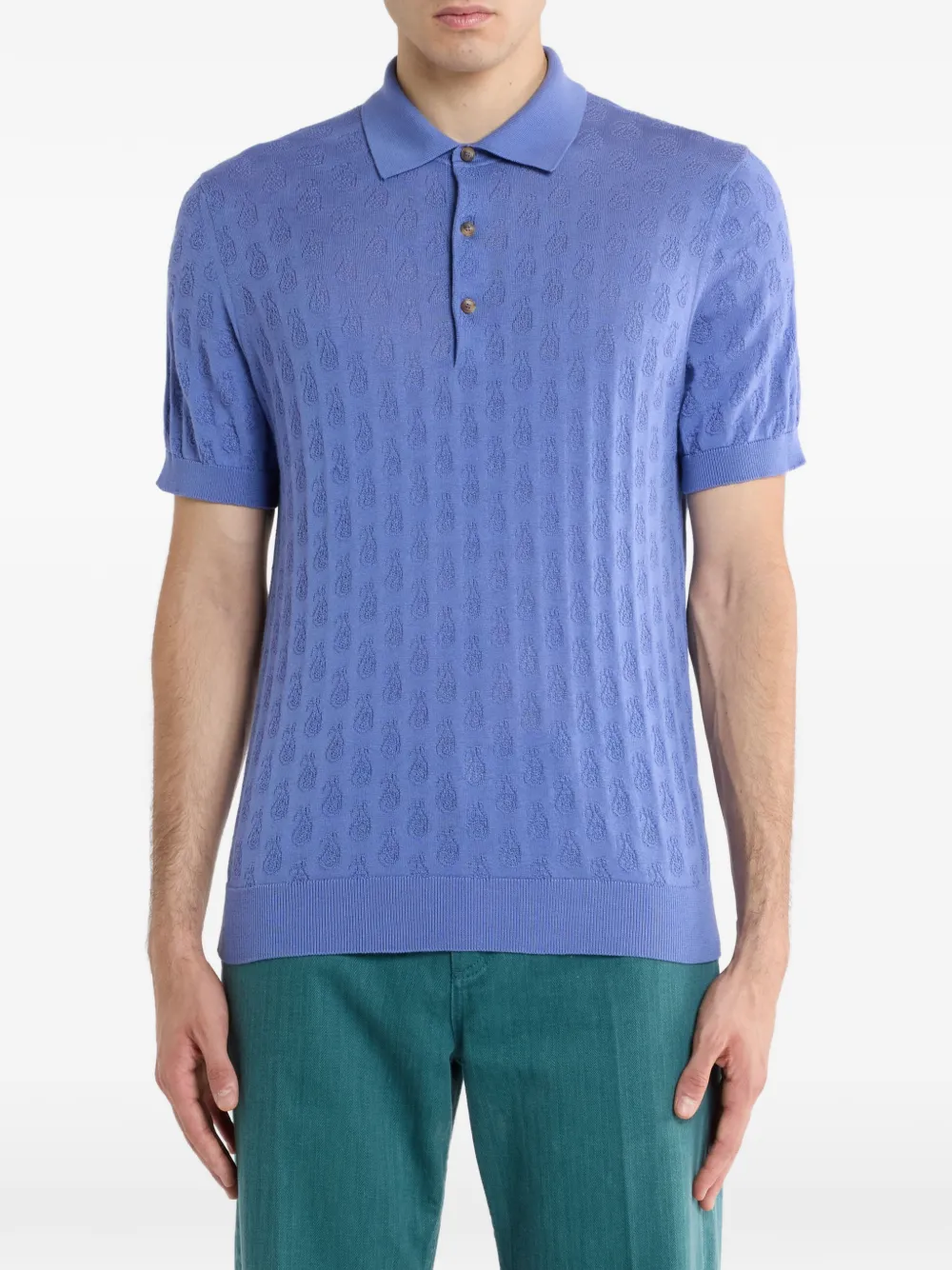 ETRO Poloshirt met paisley-patroon Blauw
