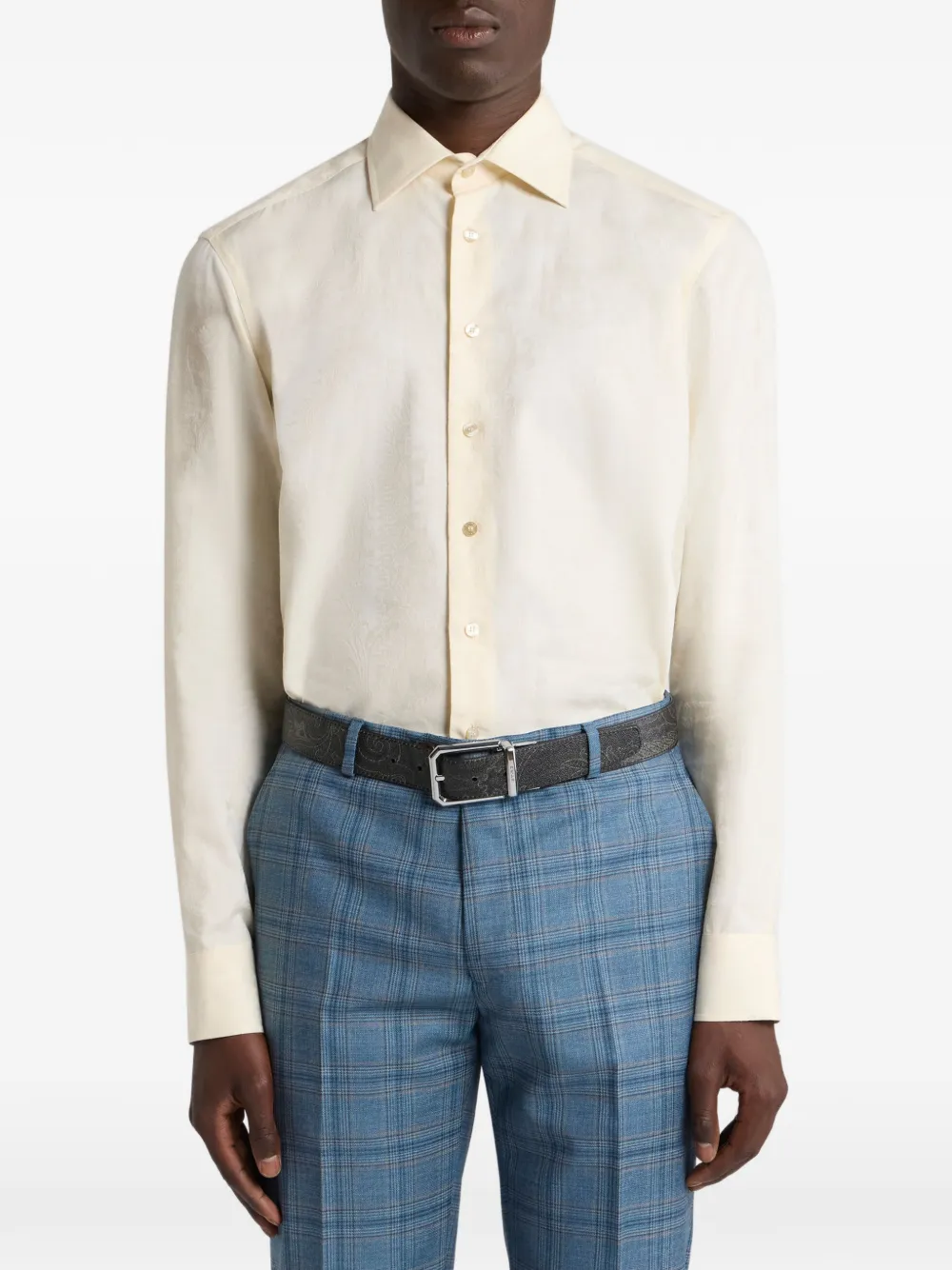 ETRO Overhemd met paisley-jacquard Beige