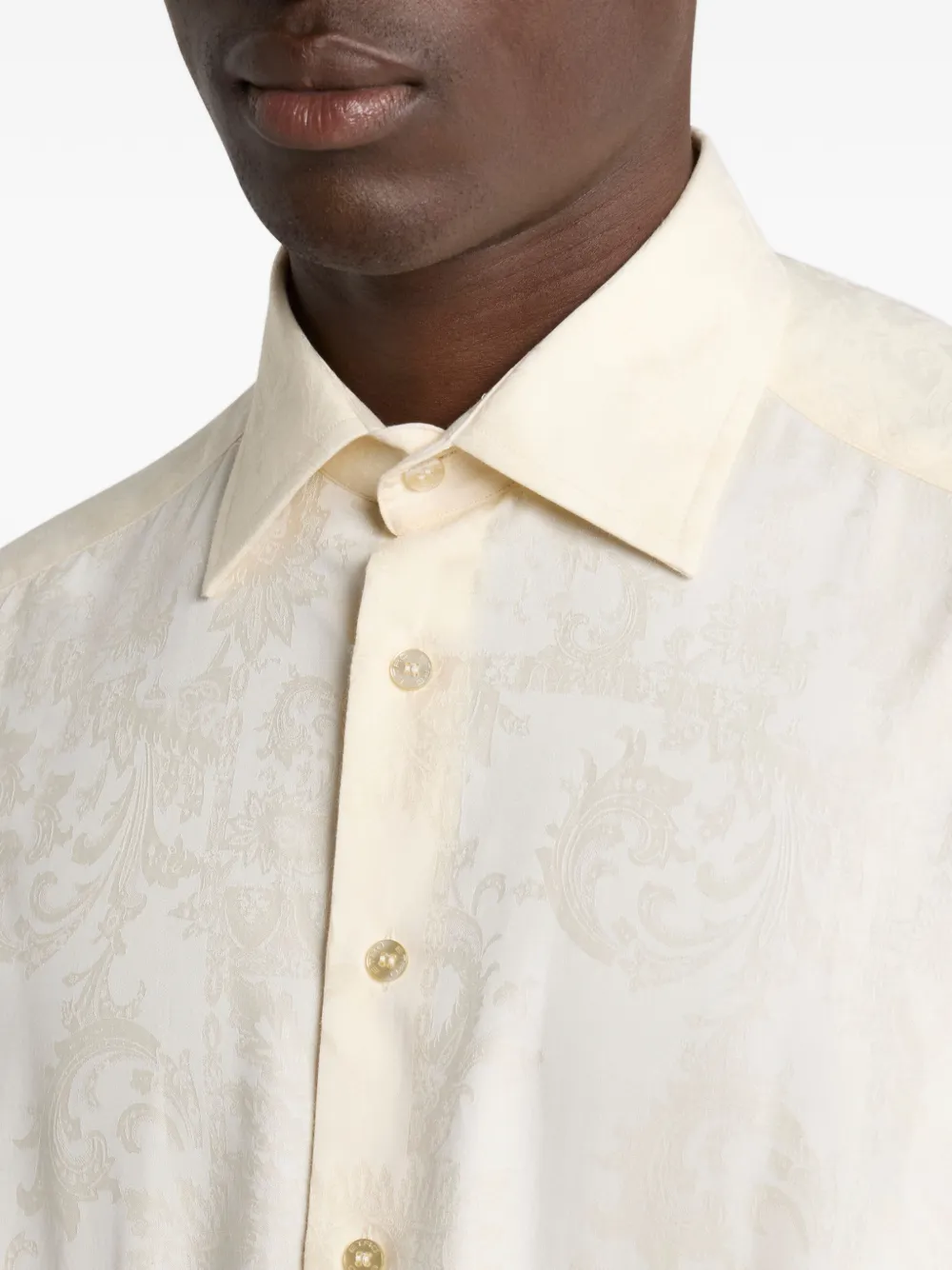 ETRO Overhemd met paisley-jacquard Beige