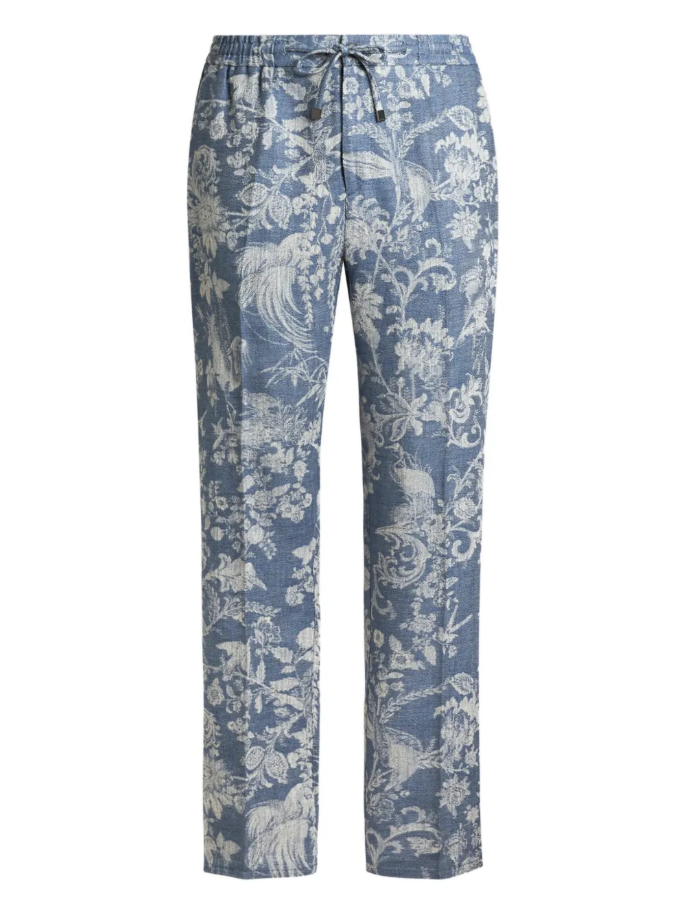 ETRO jacquard floral trousers - Blu
