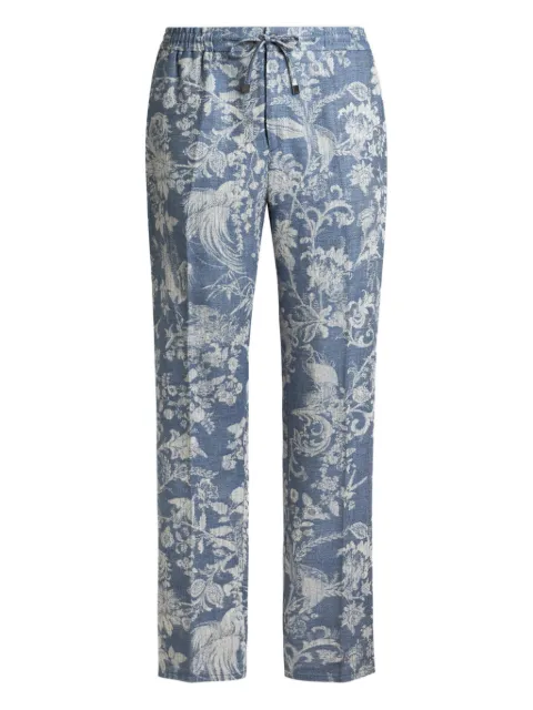 ETRO jacquard floral trousers