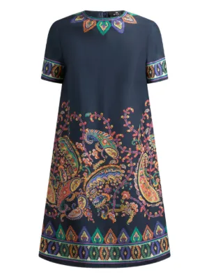 【ETRO】ペイズリー ボタニカル ワンピース ドレス ストレッチ 40 黒 ETRO（エトロ）ワンピース・ドレス - FARFETCH