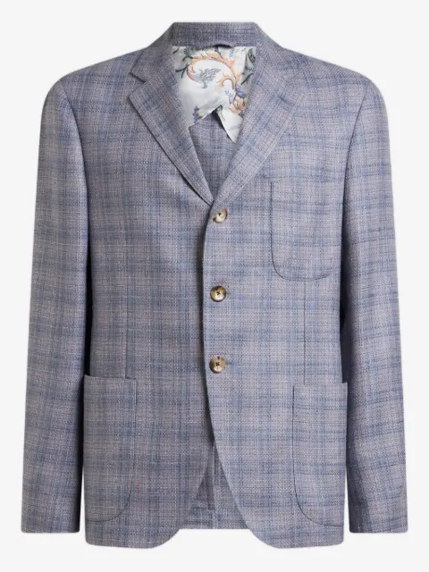 ETRO blazer con botones y cuadros estampados