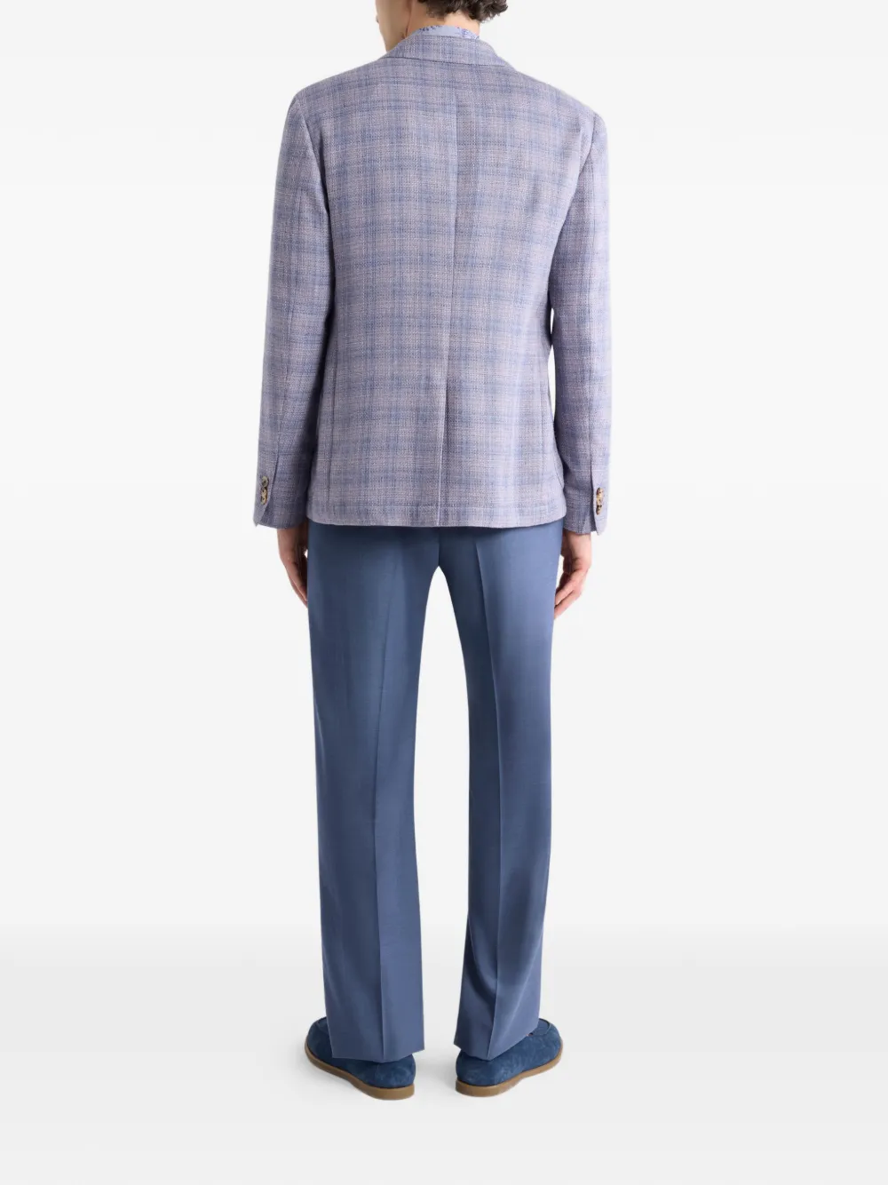 ETRO Geruite blazer Blauw