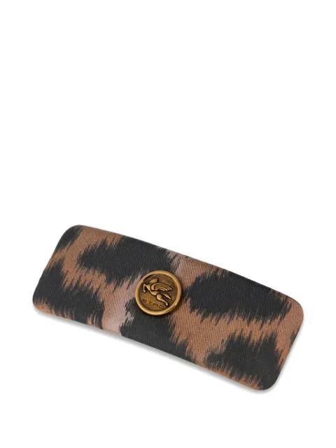ETRO broche para el cabello con estampado de leopardo