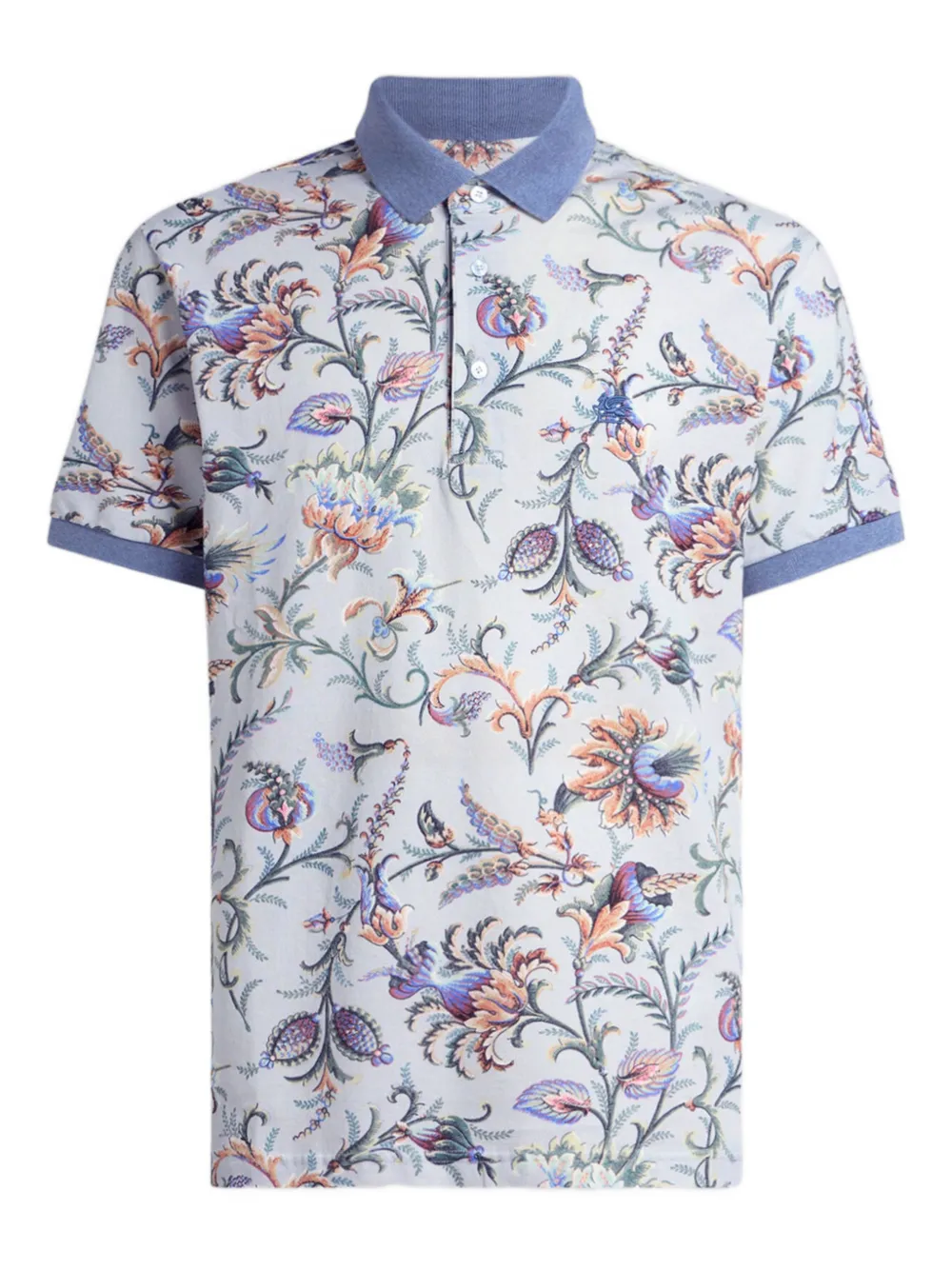 ETRO floral cotton polo shirt - Toni neutri