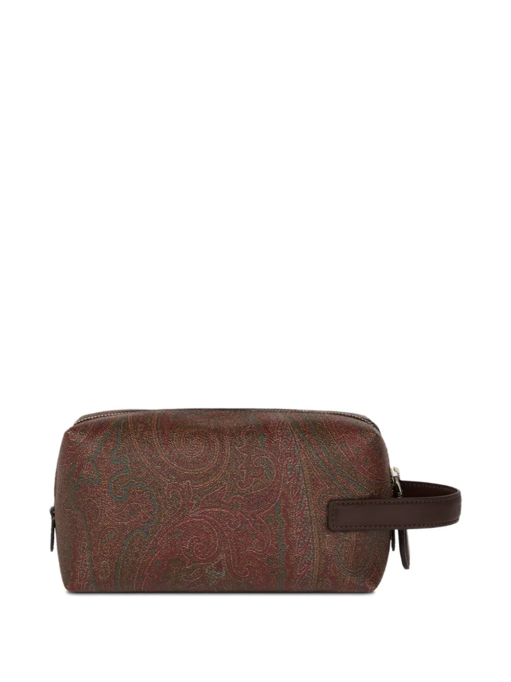 Etro Small Arnica Pouch With Pegaso Embroidery In Brown
