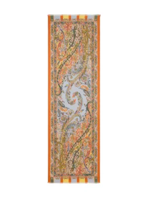 ETRO フローラル ペイズリー ジャカード スカーフ | ニュートラル