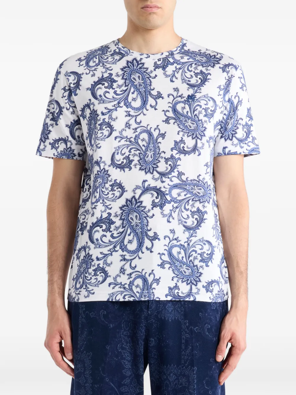 ETRO leafy paisley motif T-Shirt - Wit