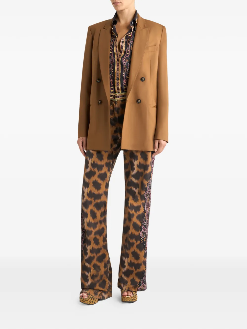 ETRO animal-pattern shirt - Bruin