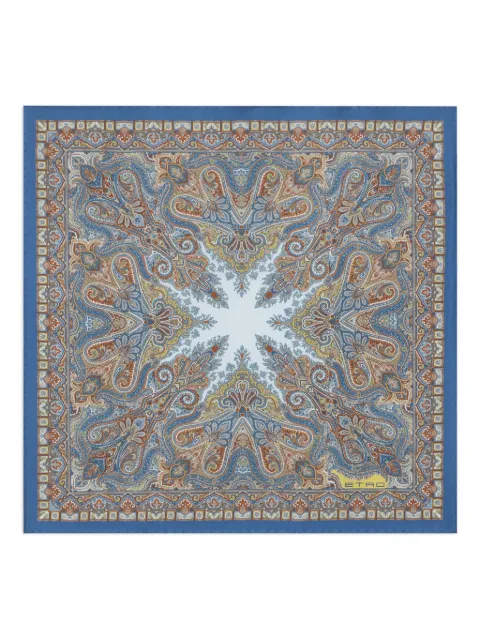 ETRO Zijden pochet met bloemen paisleyprint