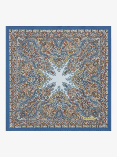 ETRO floral paisley silk pocket square