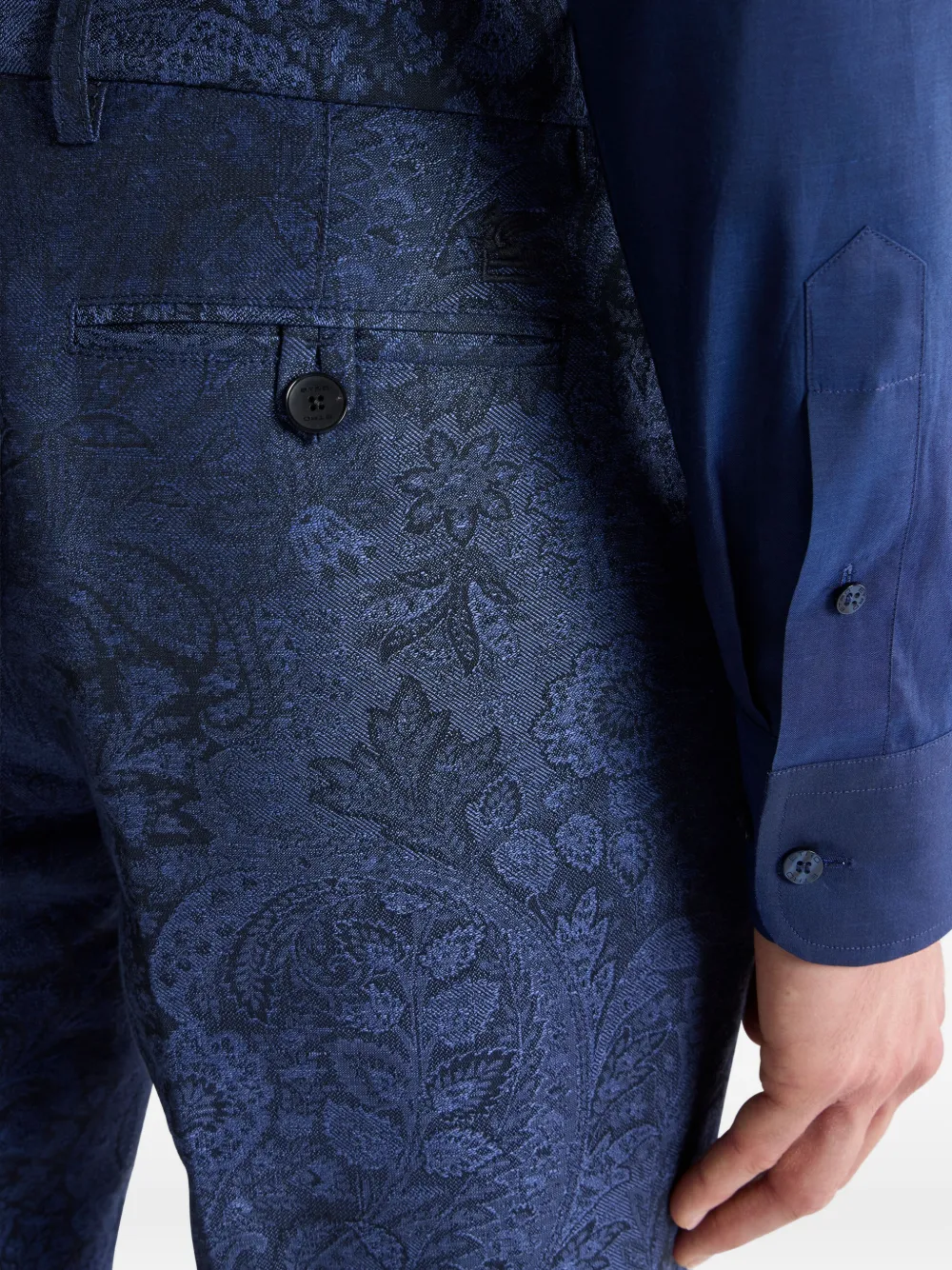 jacquard paisley-motif trousers