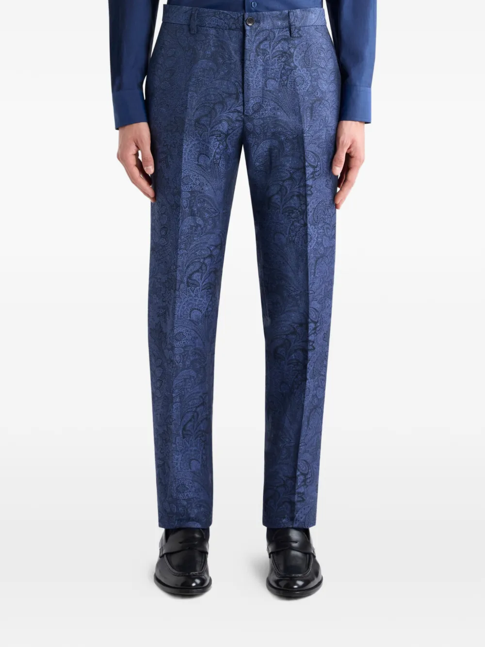 jacquard paisley-motif trousers
