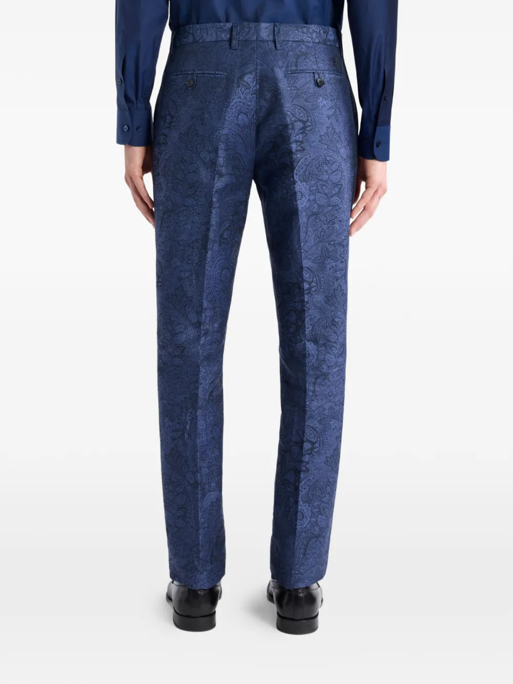 jacquard paisley-motif trousers