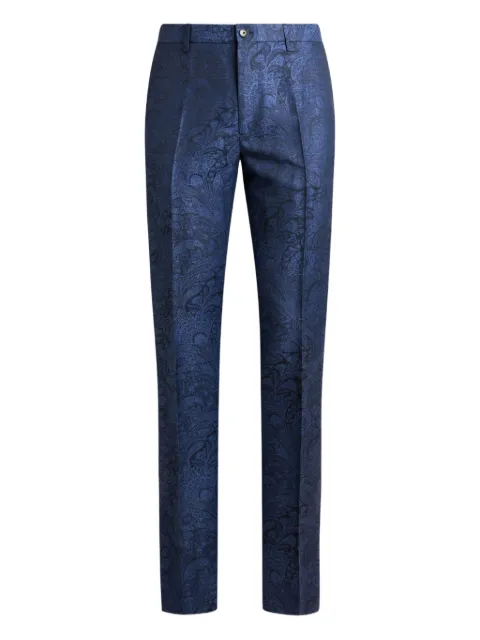 ETRO jacquard paisley-motif trousers