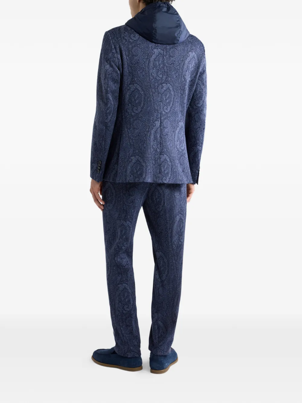ETRO Arnica motif jacquard jacket Blauw
