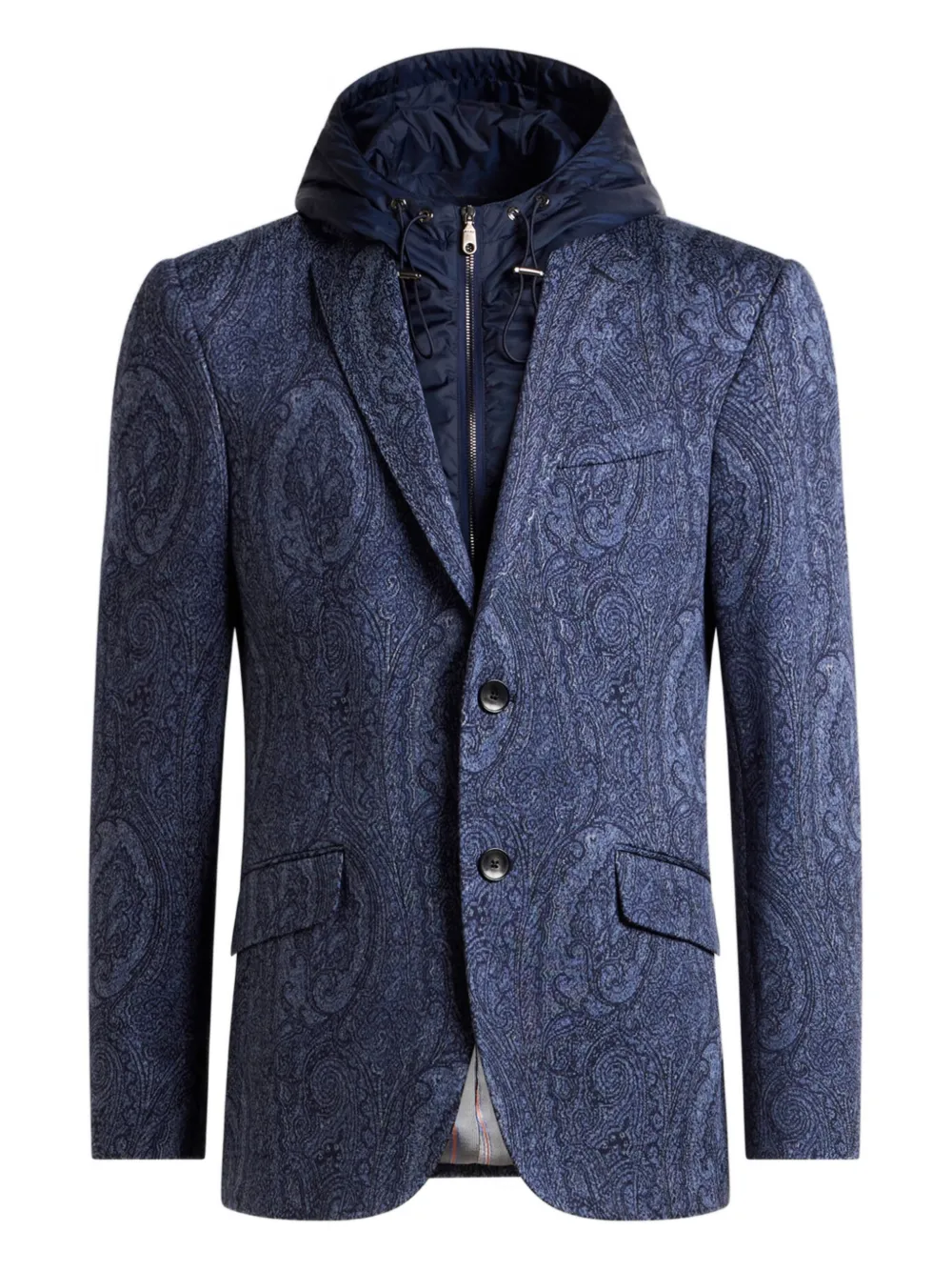 ETRO Arnica motif jacquard jacket - Blu