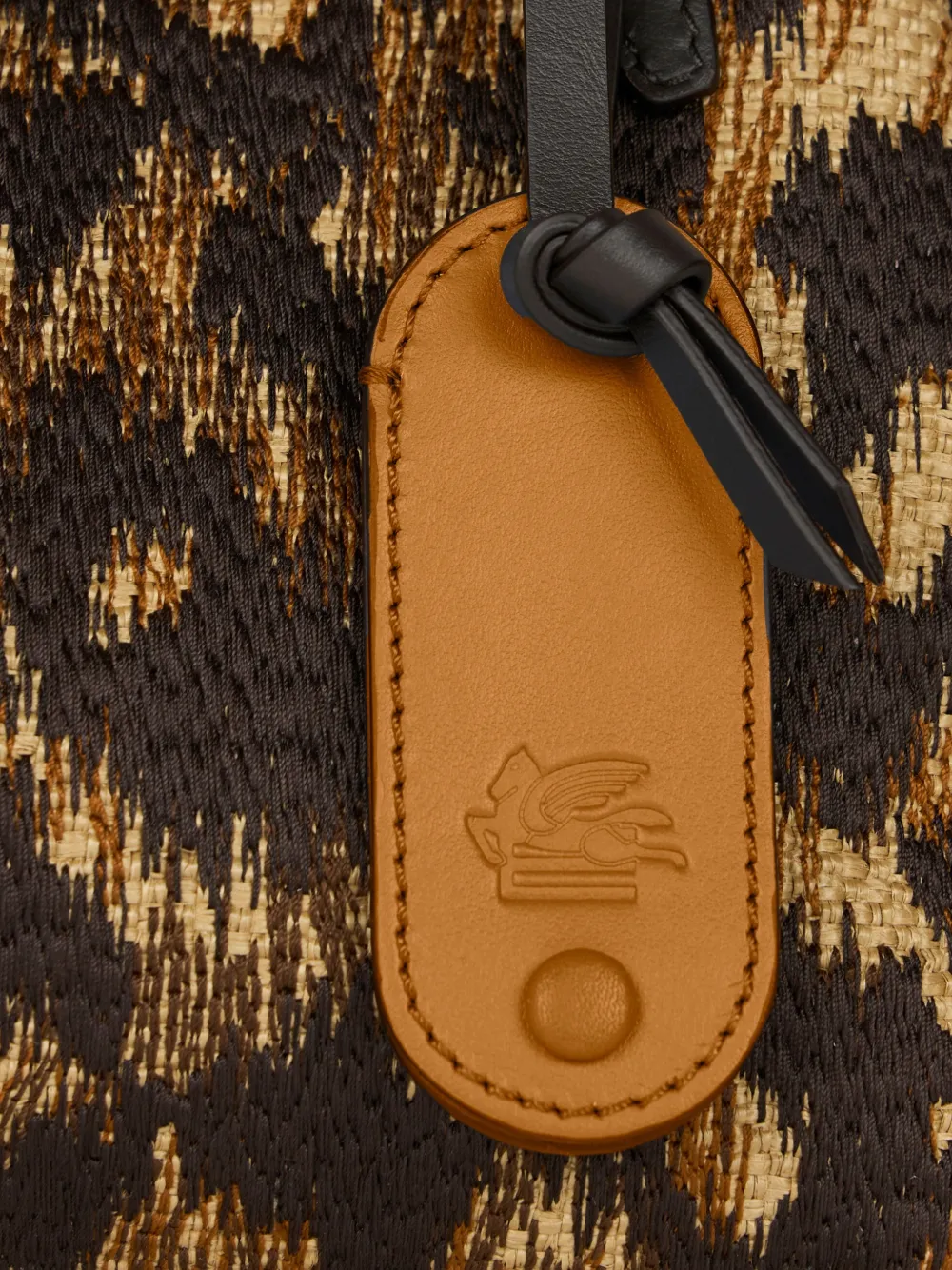 ETRO Kleine Doc schoudertas met dierenprint Bruin