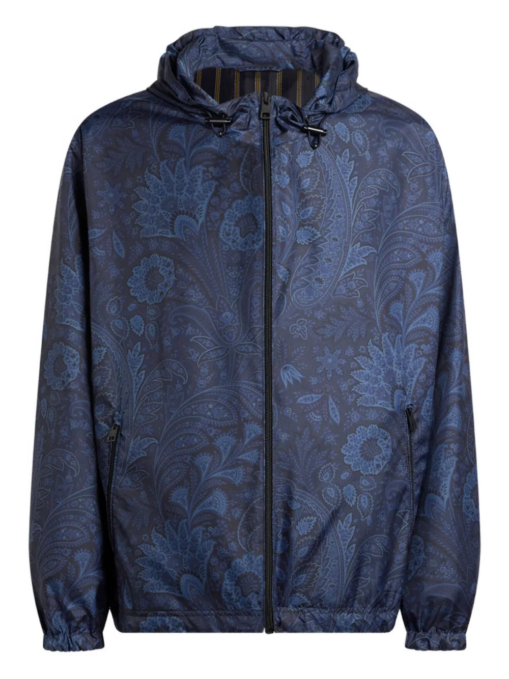 ETRO floral paisley-pattern windbreaker jacket - Blu