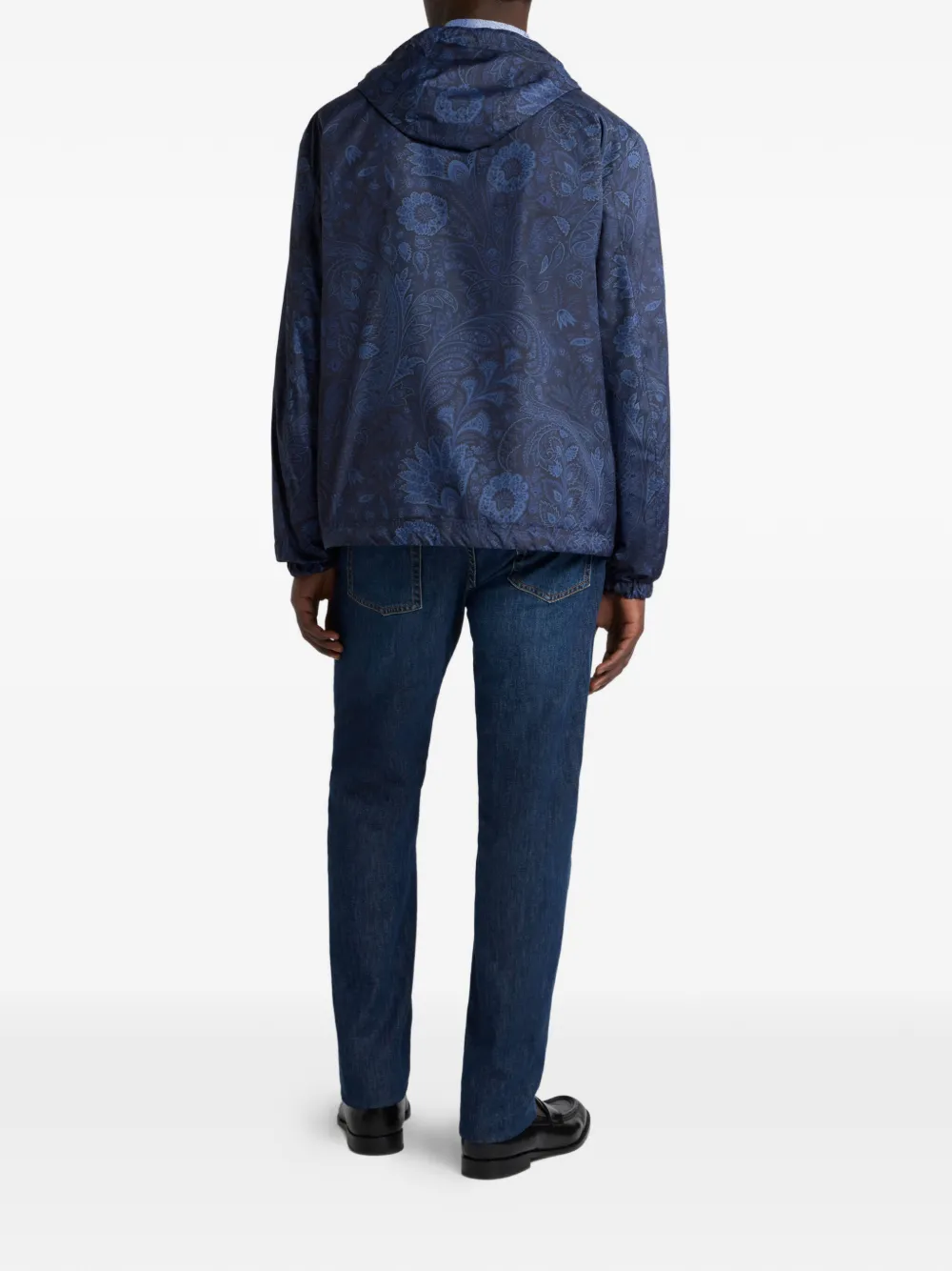 ETRO Windjack met paisley-print en bloemenprint Blauw