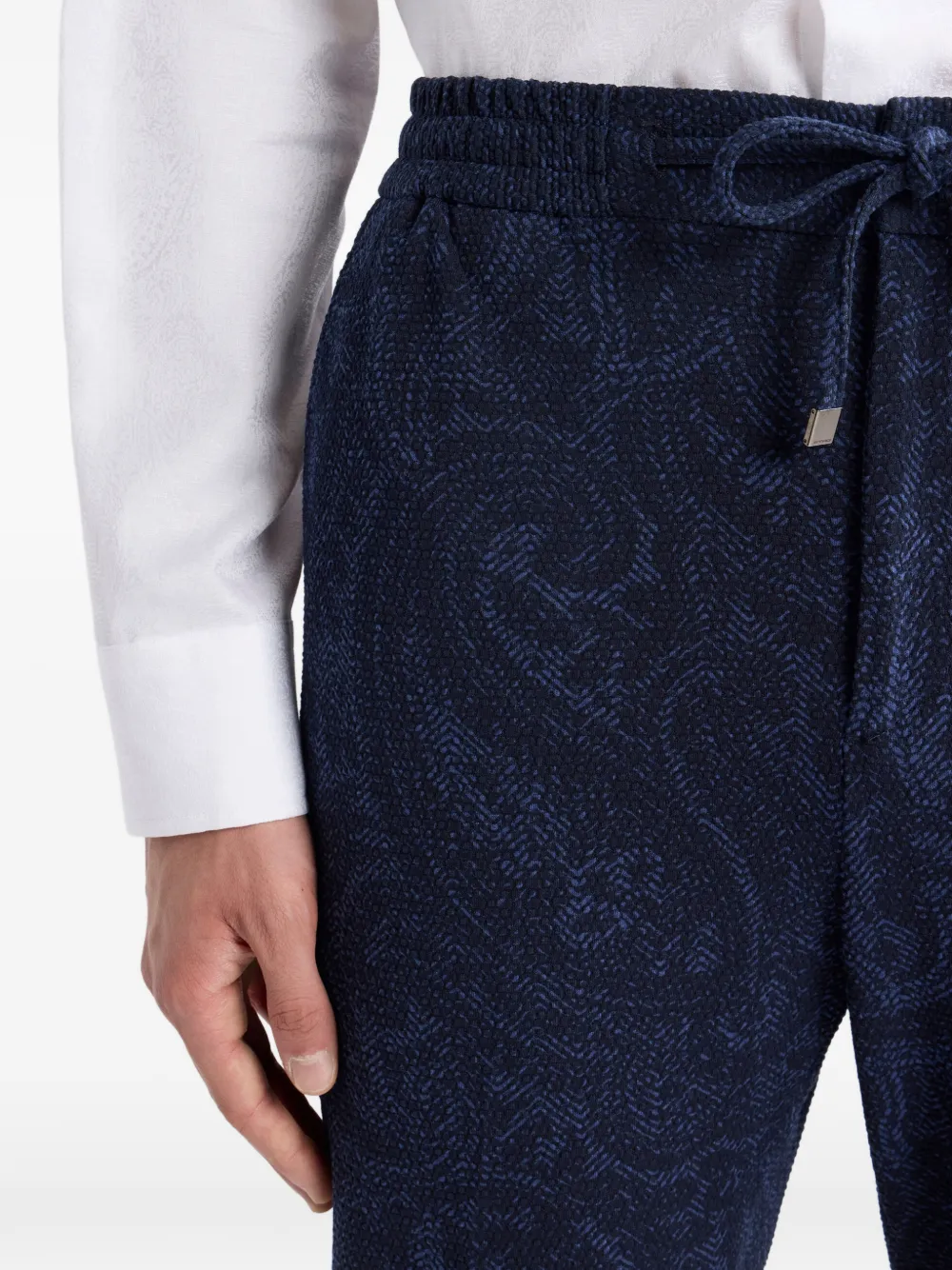 ETRO Broek met paisley-patroon Blauw