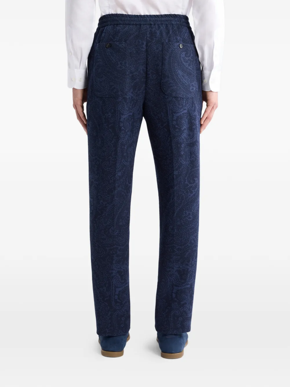 ETRO Broek met paisley-patroon Blauw