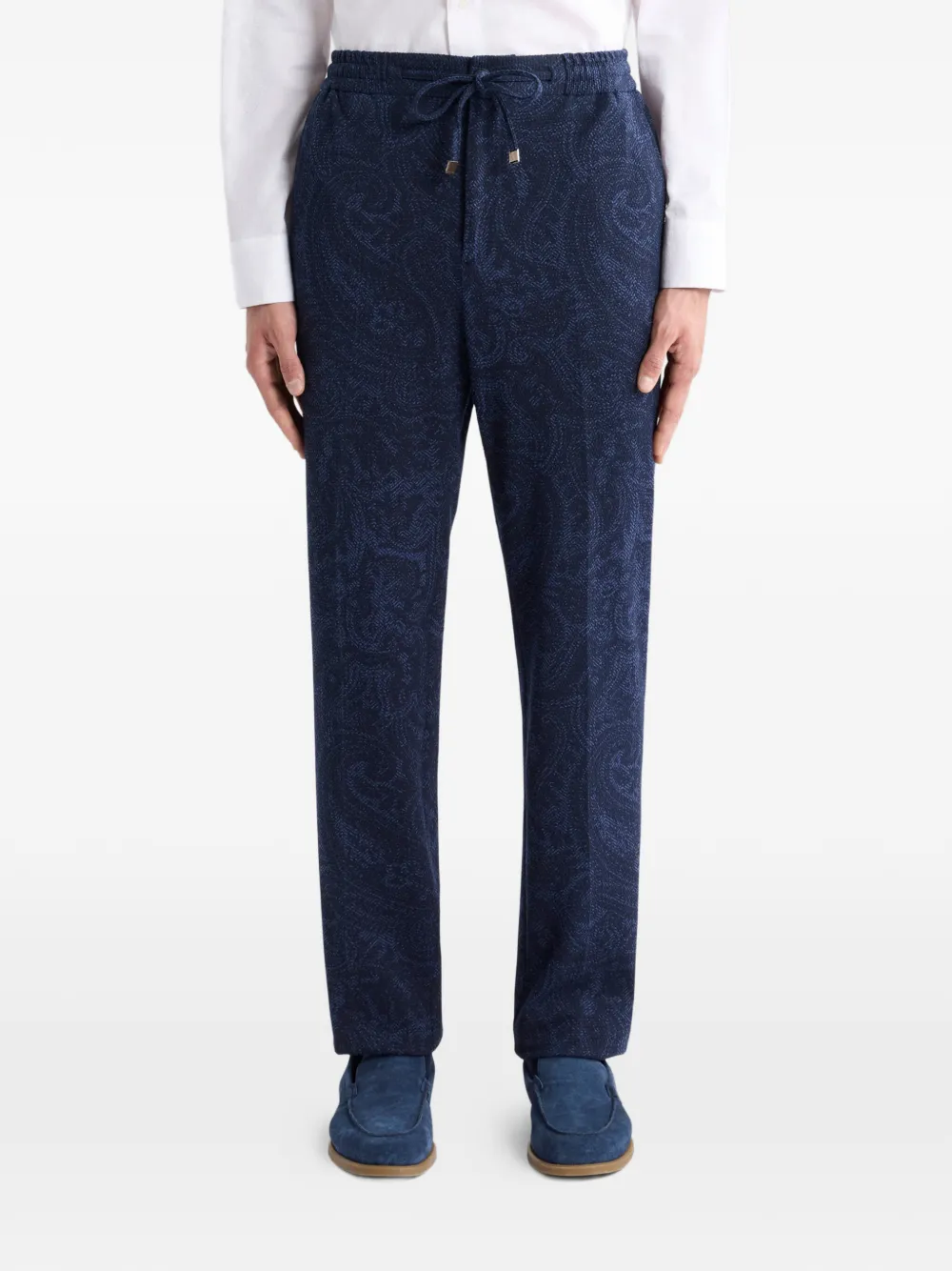 ETRO Broek met paisley-patroon Blauw