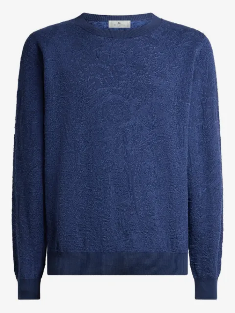 ETRO floral paisley-motif cotton sweater