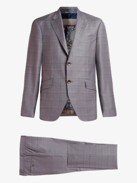 ETRO traje con botones y motivo de cuadros